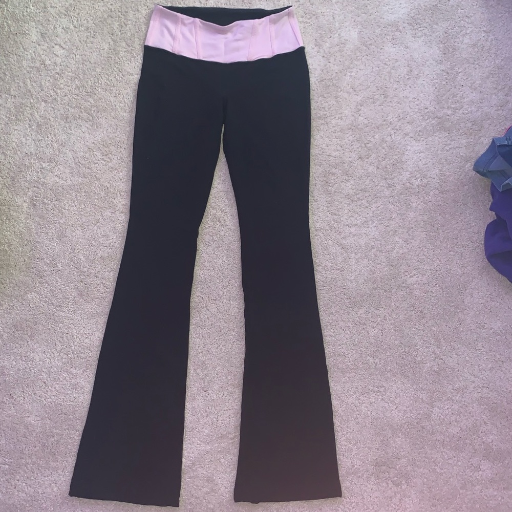 Lululemon Pink Waisted Flare Yoga Pants